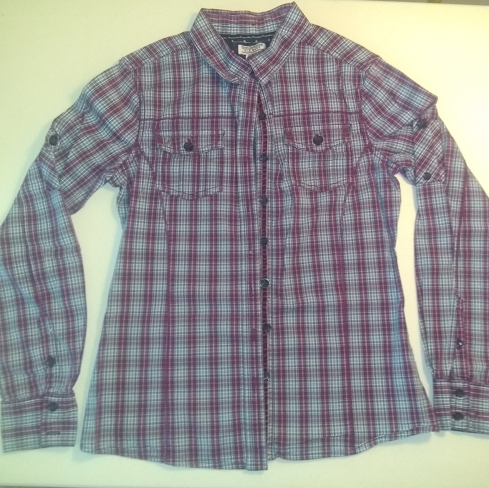 Like New Old Navy Boys XL Sleeved Plaid Shirt
